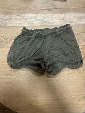 aerie Olive Green Lightweight Drawstring Shorts